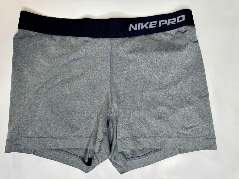 Nike Pro Shorts Juniors Large Gray Compression Athletic Training Gym Workout
